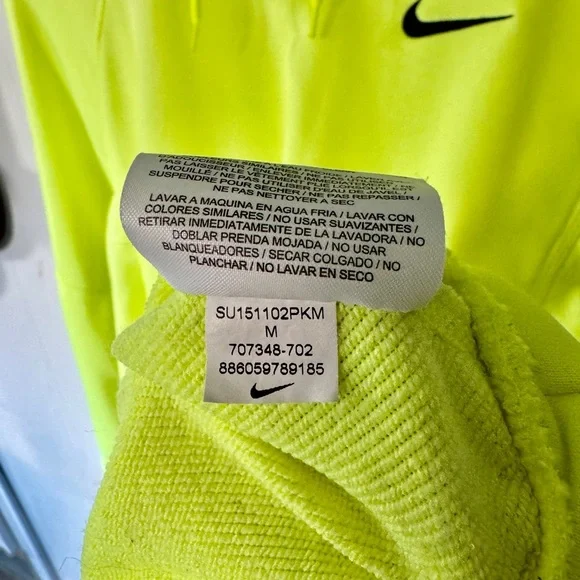 🔆 Nike Dri-Fit Neon Yellow Hoodie ✨ Women’s Medium - Picture 6 of 8